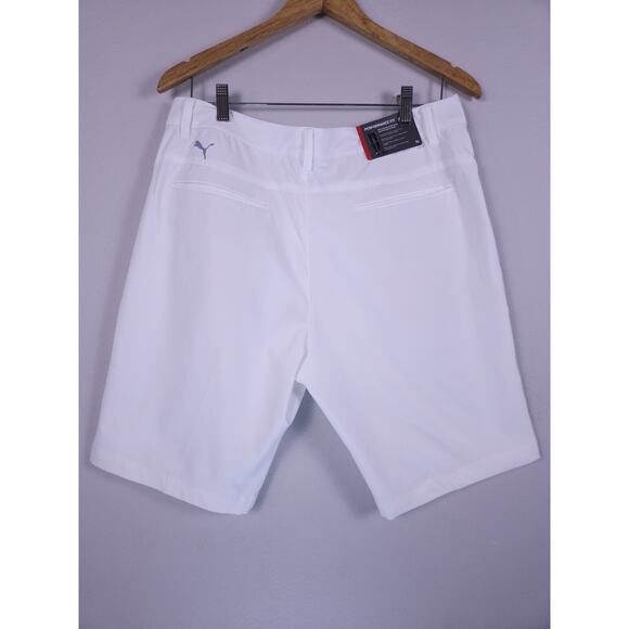 PUMA NWT DryCELL Golf Shorts Men’s 34 White – Moisture Wicking, Performance Fit - Picture 2 of 10